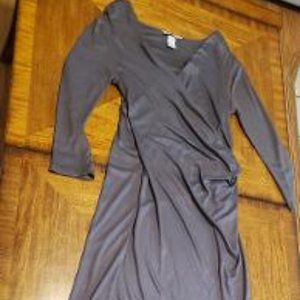H&M Gray Dress with Wrap Top
